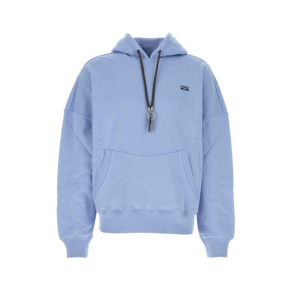 Loewe Men Light-Blue Cotton Sweatshirt